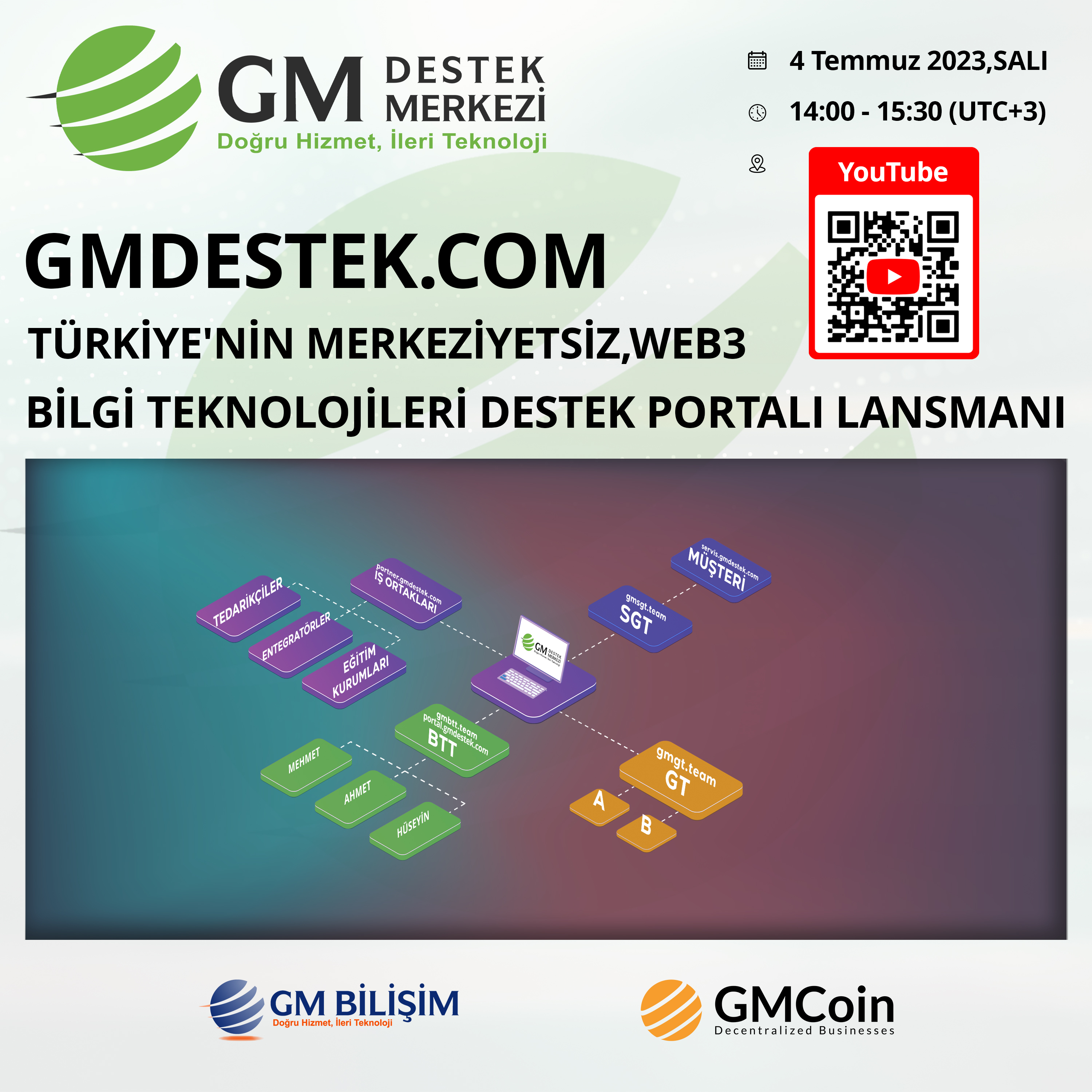 Web3 destekli gmdestek.com BT (Bilgi Teknolojileri) Hizmet Platformu Türkiye Lansmanı