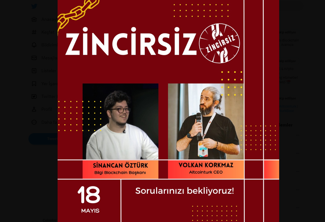 Zincirsiz'in İkinci Bölümünde Özel Konuk: @vkorkmaz10 