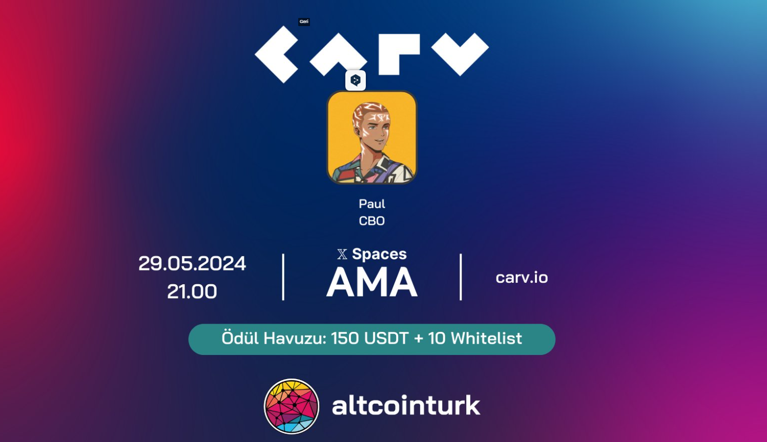 ALTCOINTURK AMA @carv_officia