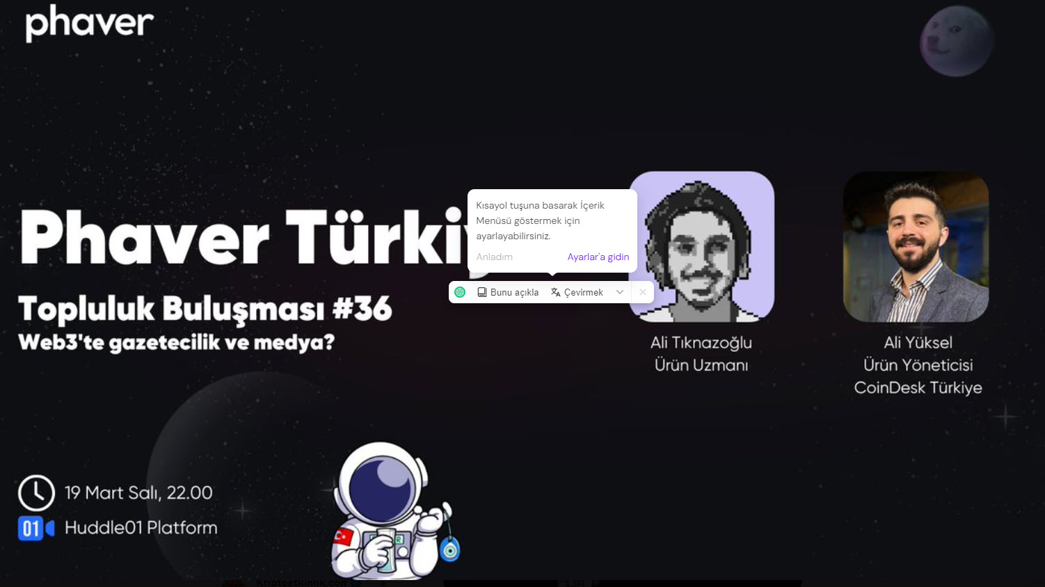 GM Frens! ? @phaverapp Türkiye Topluluk Buluşması 