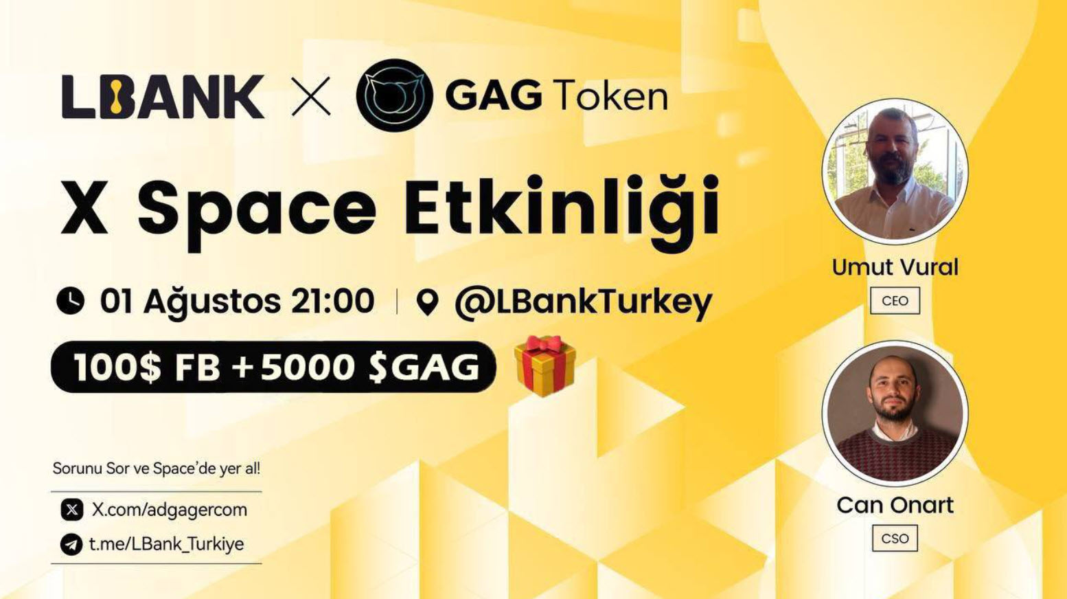 LBANK Adgagercom ile Muhteşem X Space Etkinliğine Davetlisiniz! 