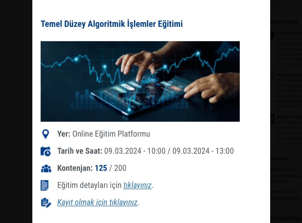 Algoritmik İşlemlere Giriş: Ücretsiz Online Seminer & KIVANÇ ÖZBİLGİÇ