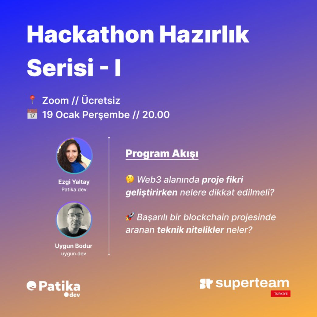 Hackathon Hazırlık Serimiz başlıyor