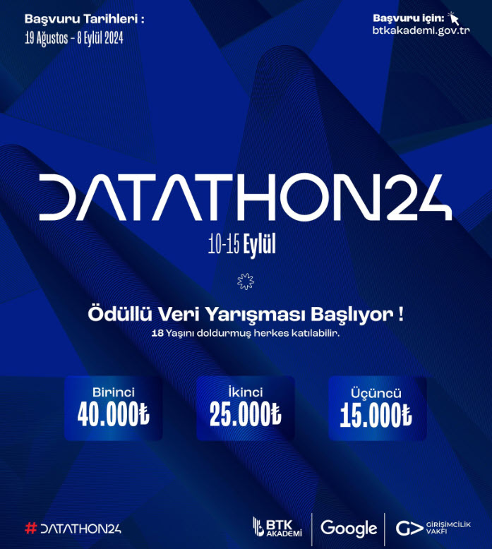 ÖDÜLLÜ VERİ YARIŞMASI: DATATHON 24 BAŞLIYOR! 