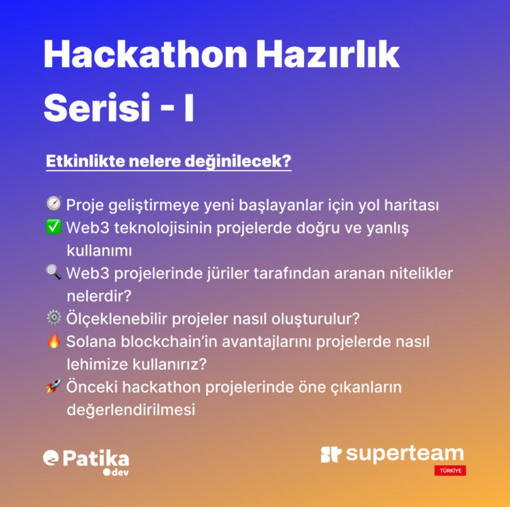 Hackathon Hazırlık Serimiz başlıyor