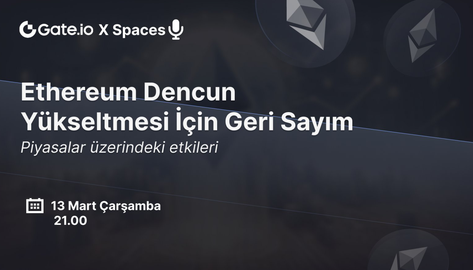  Gate Türkçe - Sürpriz Konuklar ve Ethereum Dencun Yükseltmesi X Spaces Yayını