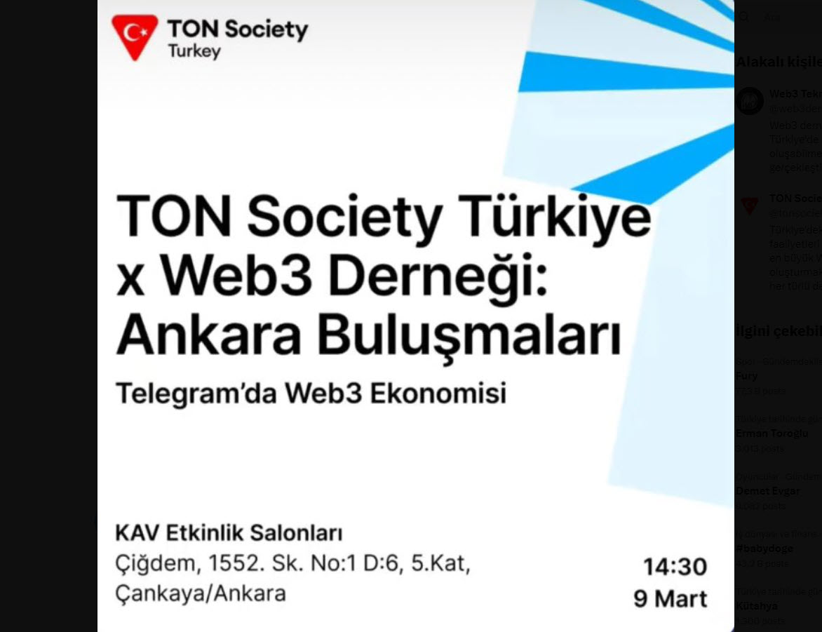 Web3 Teknolojileri Derneği ve TON Society Ortaklığıyla Geleceği Konuşmaya Davetlisiniz!