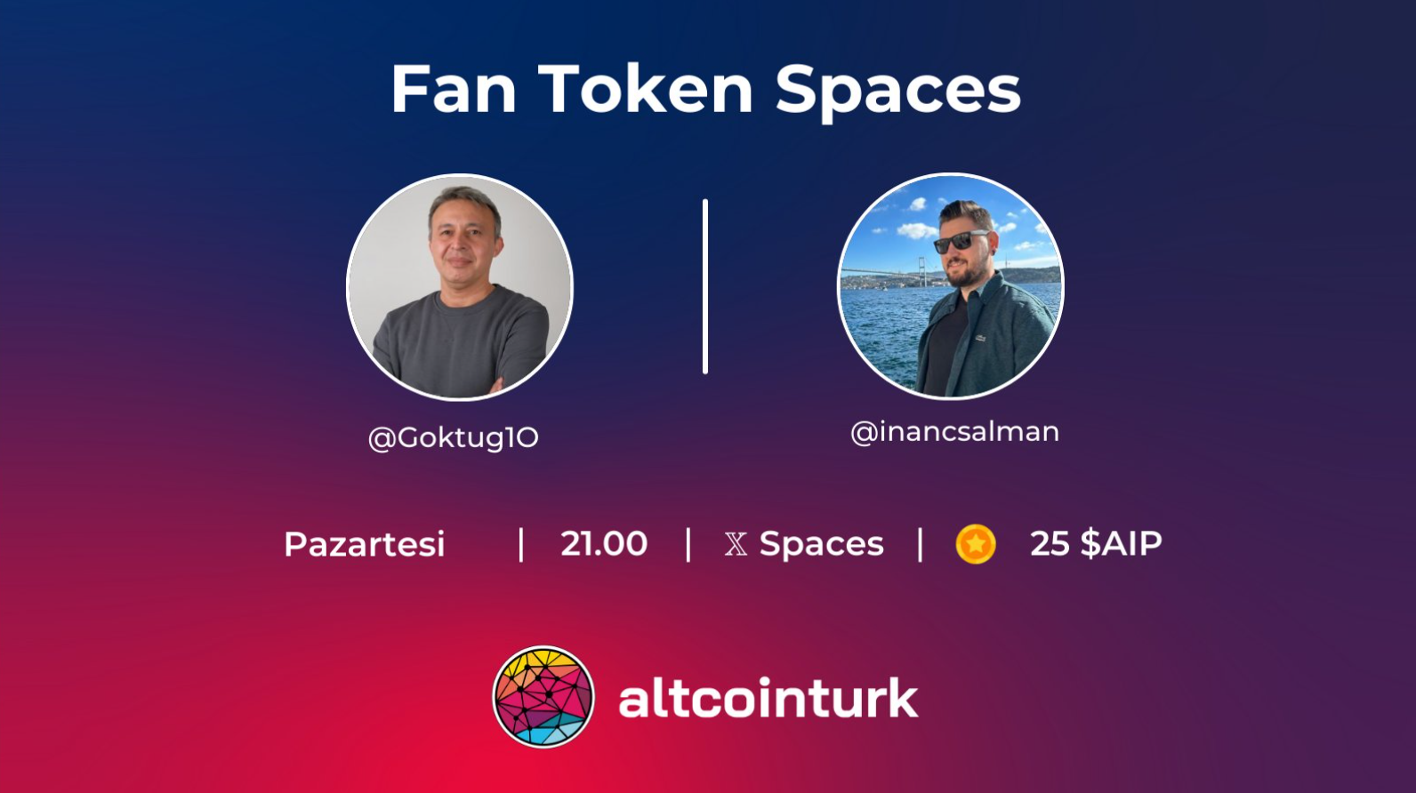 Hey #Crypto Community! Bu akşamın yıldızı Fan Token Spaces! 